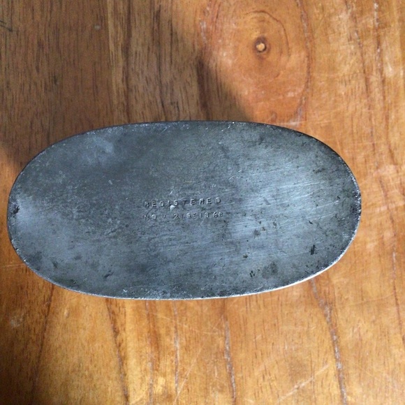 Antique Glass, Leather and Pewter Hip Flask Registered November 21st 1868 - Picture 7 of 10